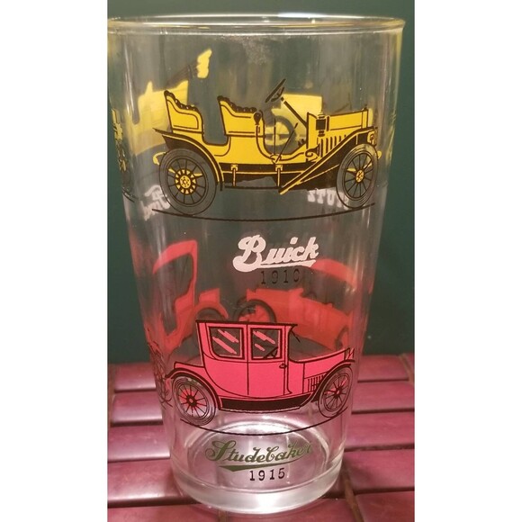 Antique Car Cocktail Mixing Glass Vintage Retro Barware 18oz 6.5"x3.75" Diameter - Picture 2 of 4